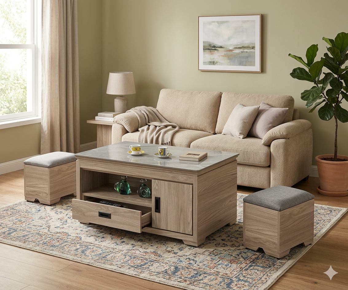 沐光森林茶几（含2腳椅）